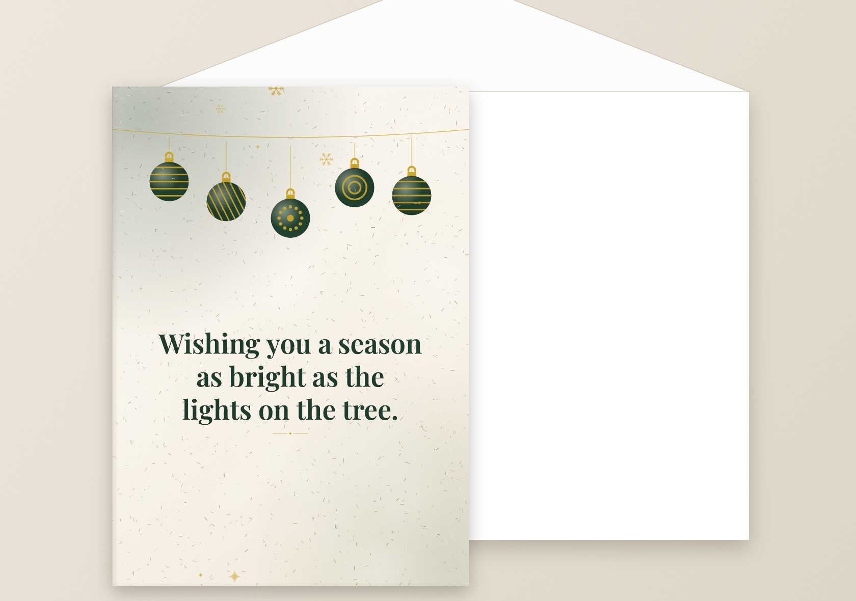 Wishing you a season as bright as the lights on the tree.
