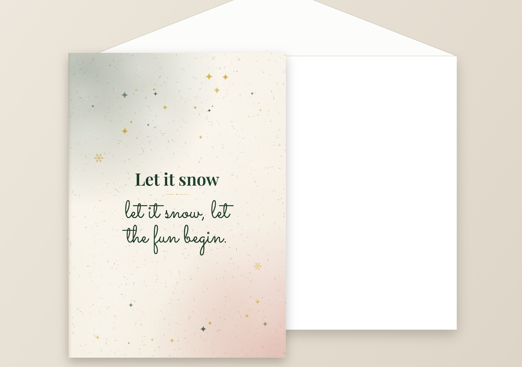Let it snow let it snow, let the fun begin.